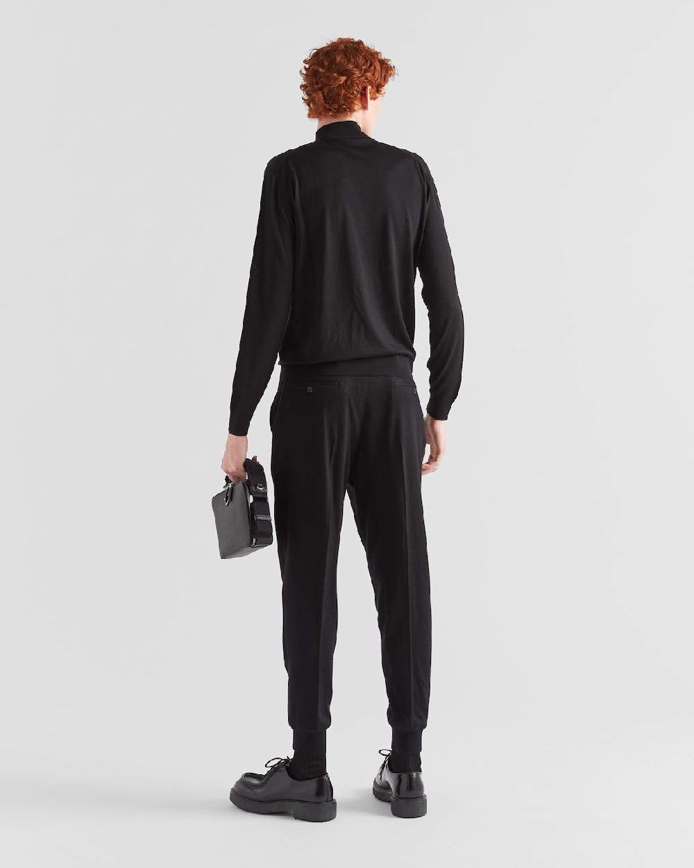 Prada Pantalones De Mezcla De Lana