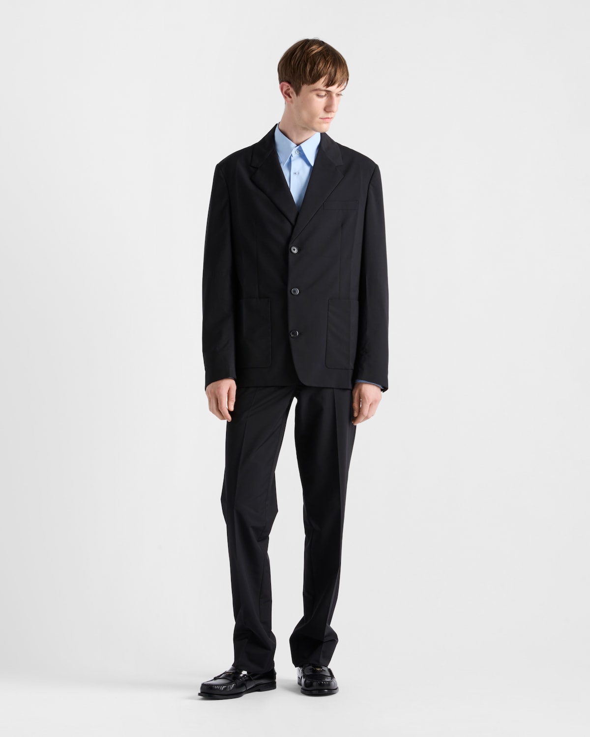 Prada Pantalones de mezcla de lana