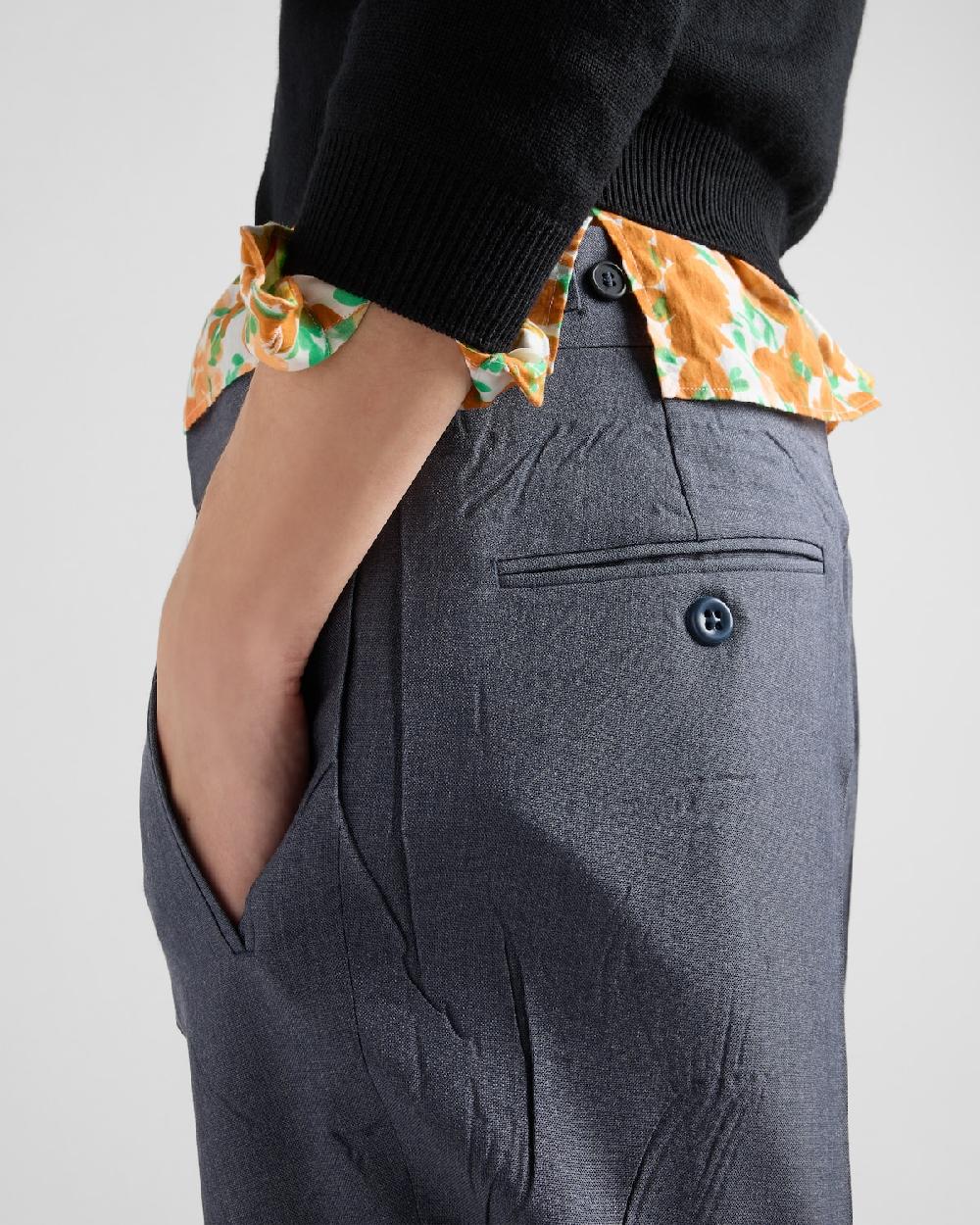 Prada Pantalones De Mohair Y Seda