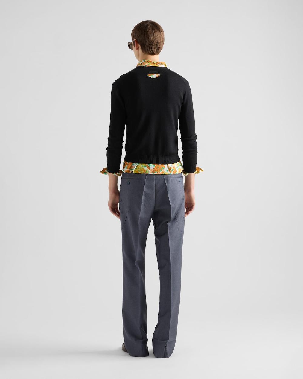 Prada Pantalones De Mohair Y Seda