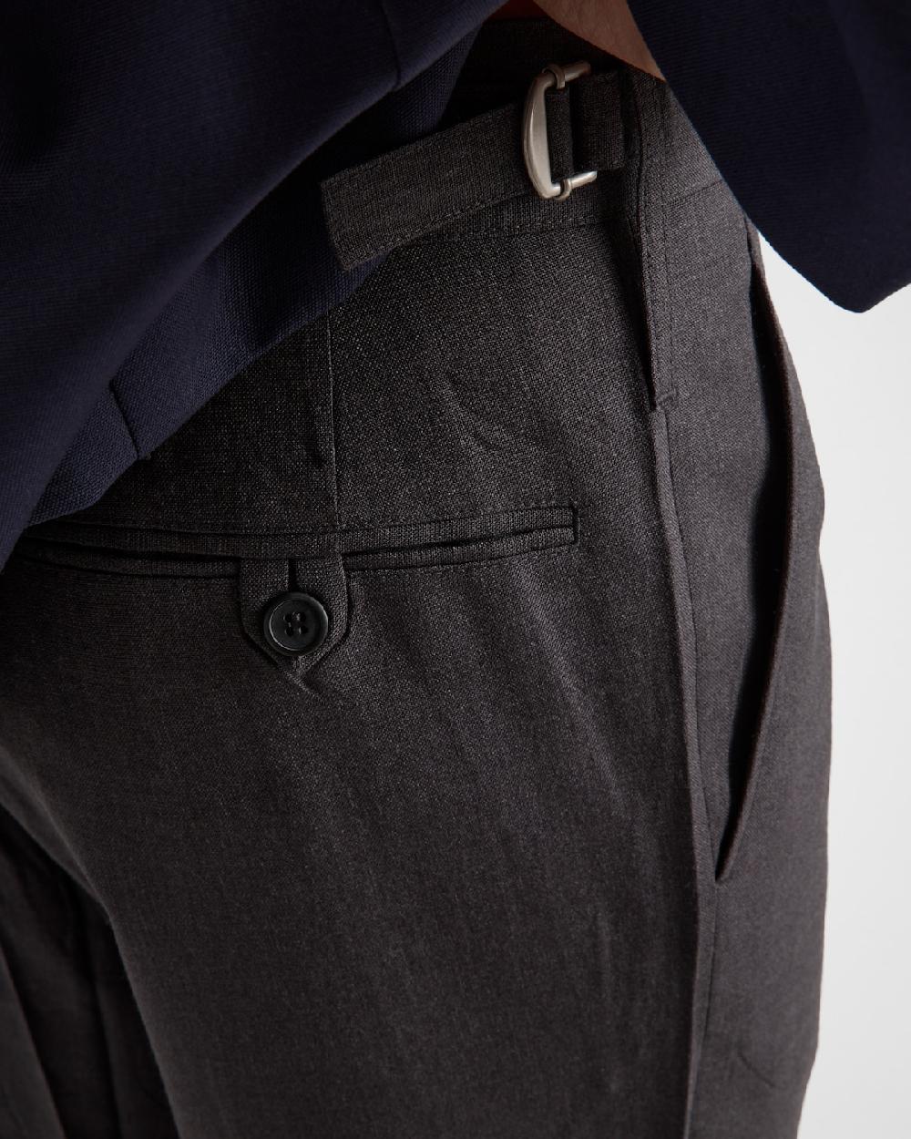 Prada Pantalones De Mohair Y Seda