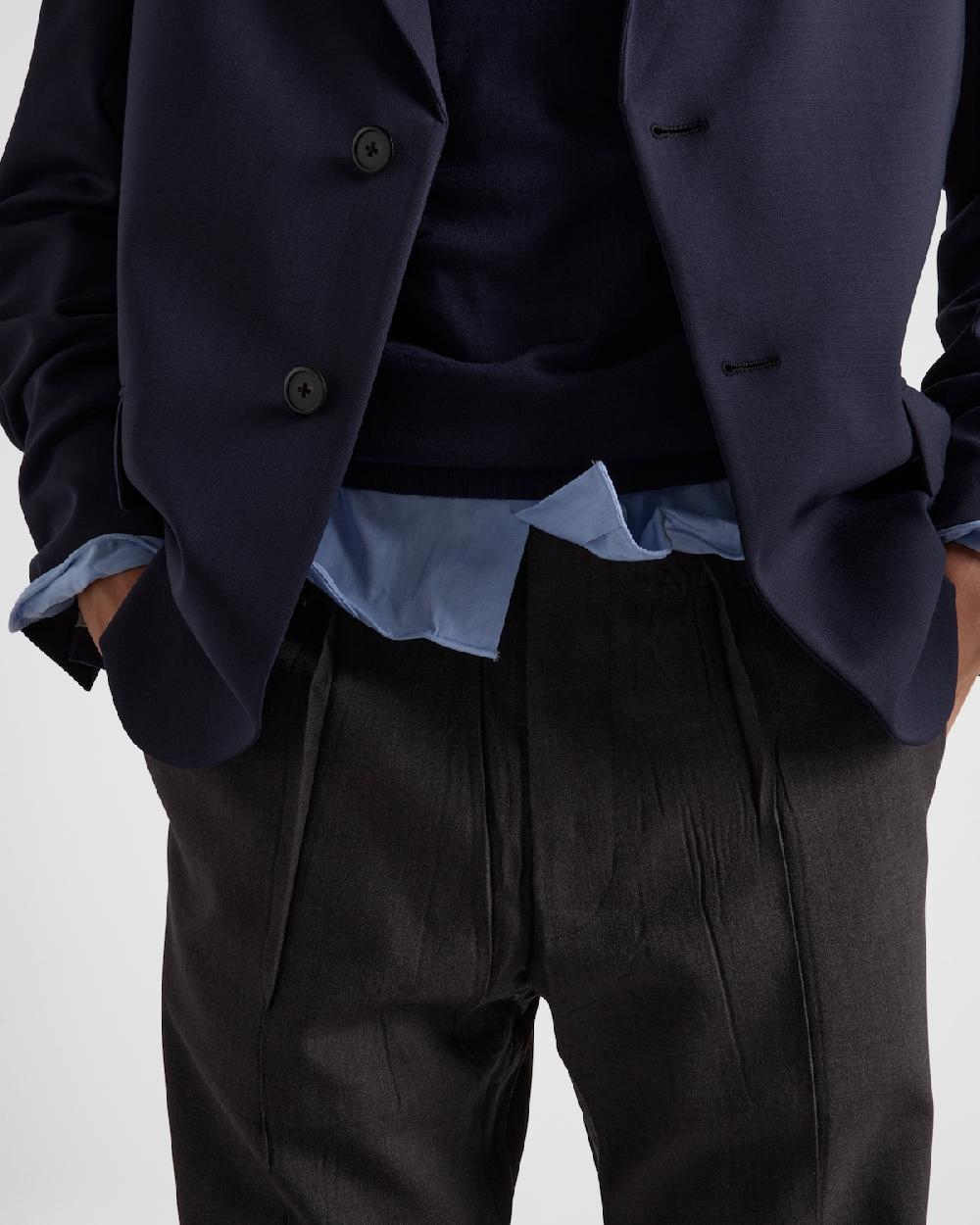 Prada Pantalones De Mohair Y Seda