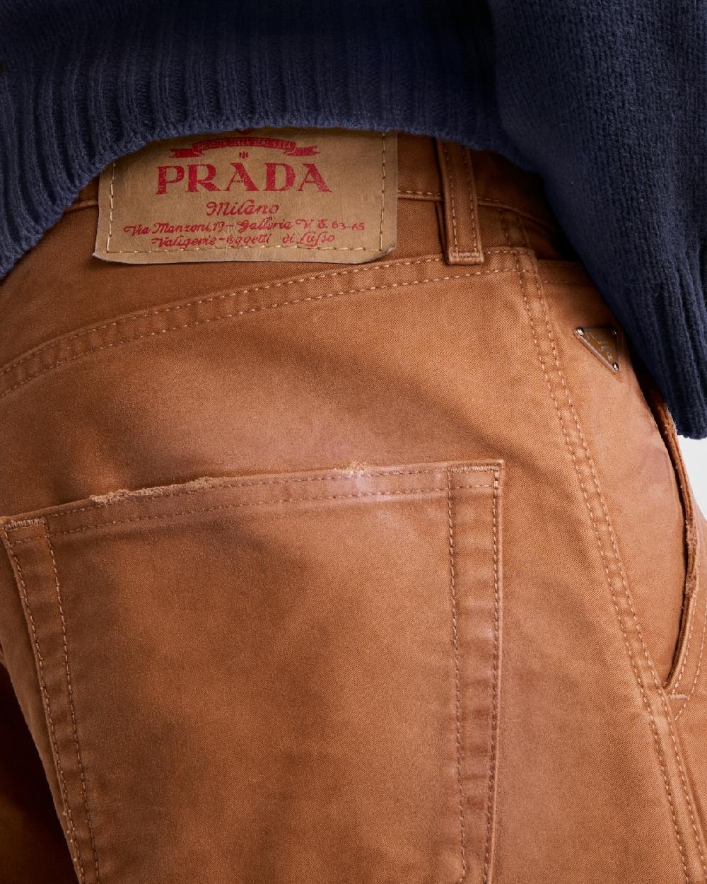 Prada Pantalones De Molesquín