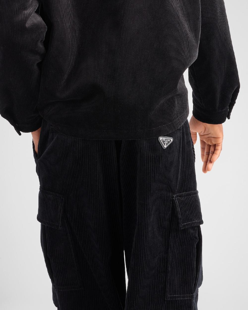 Prada Pantalones De Pana Con Bolsillos Cargo