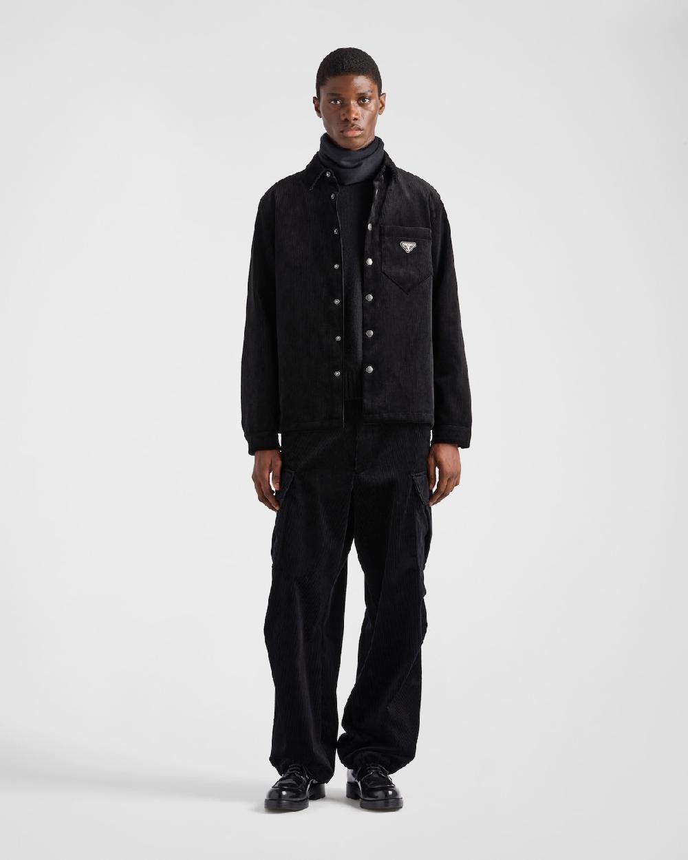 Prada Pantalones de pana con bolsillos cargo