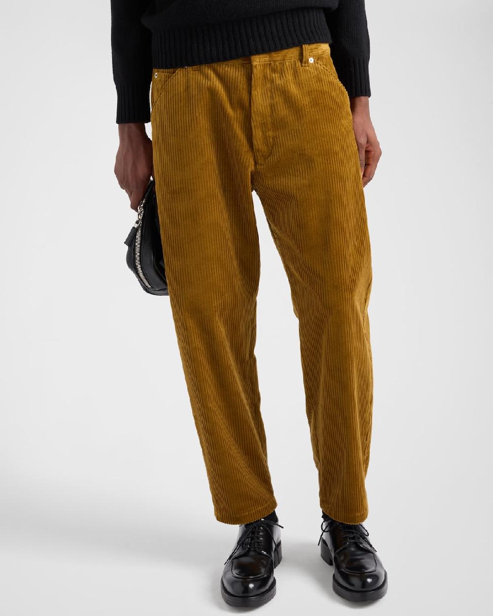 Prada Pantalones De Pana Fina