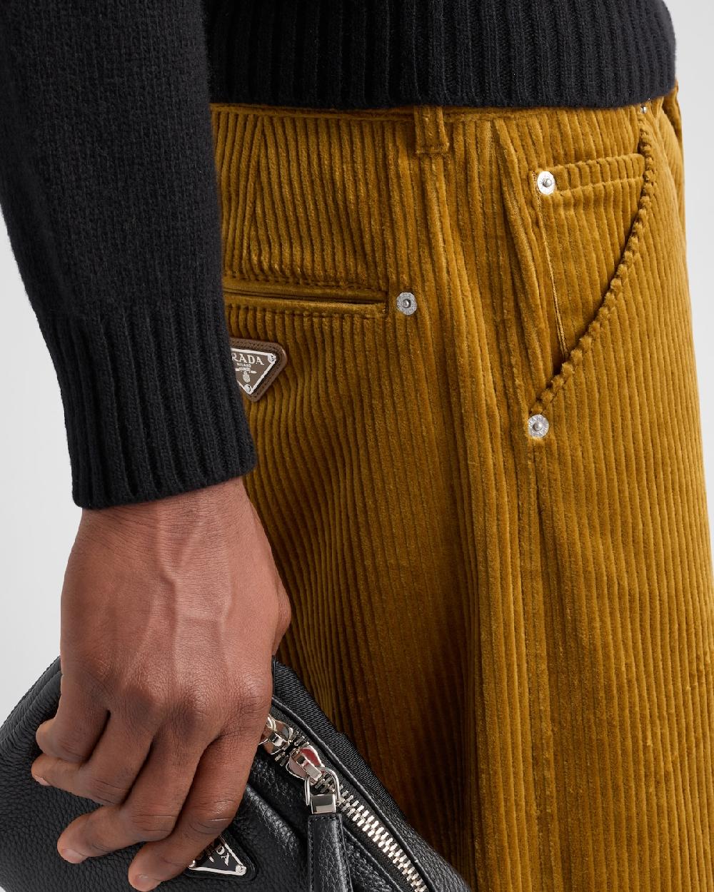 Prada Pantalones De Pana Fina