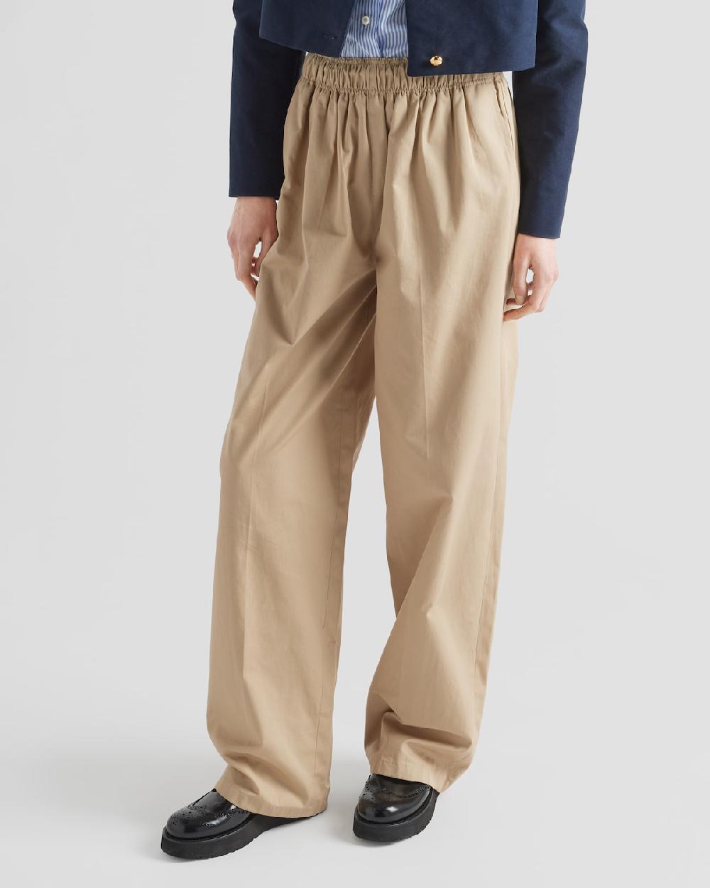 Prada Pantalones De Popelín