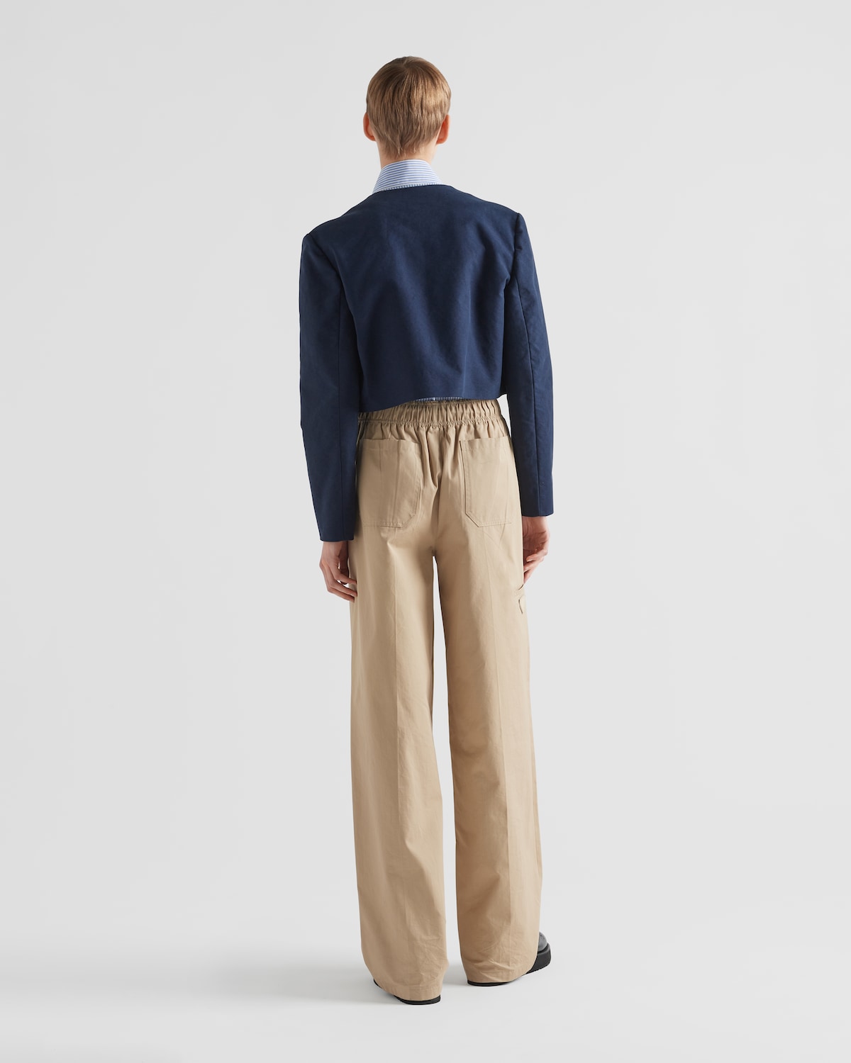 Prada Pantalones De Popelín