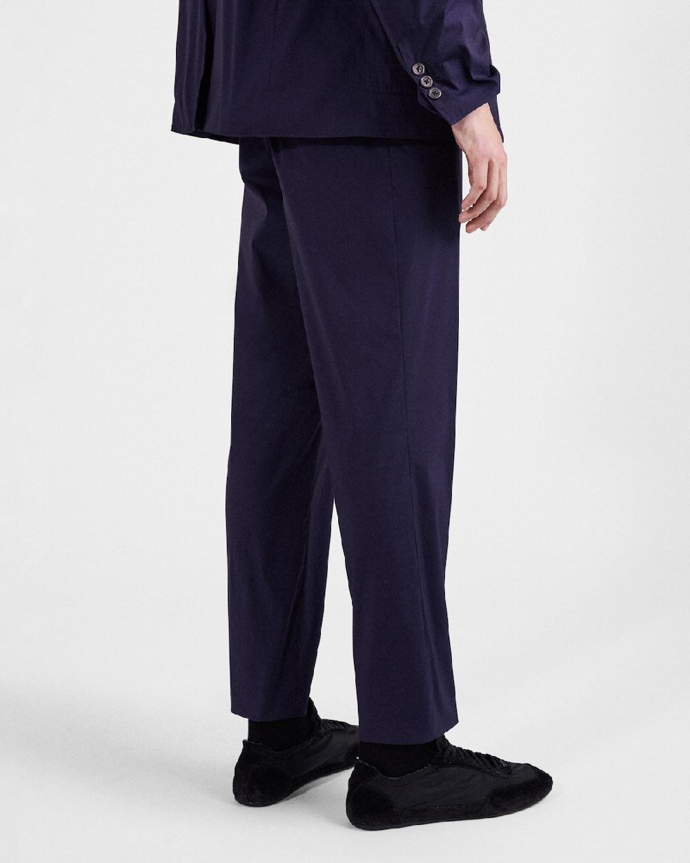 Prada Pantalones De Popelín Elástico