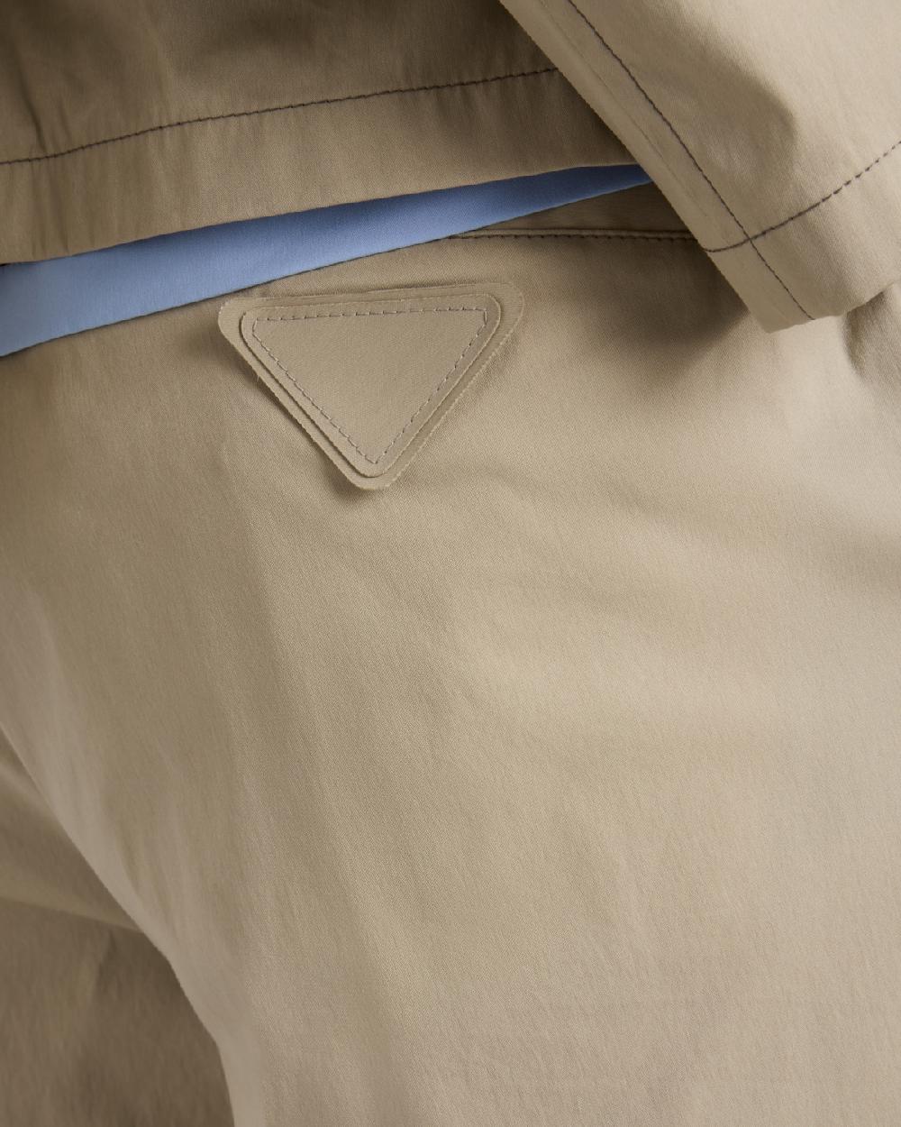 Prada Pantalones De Popelín Elástico