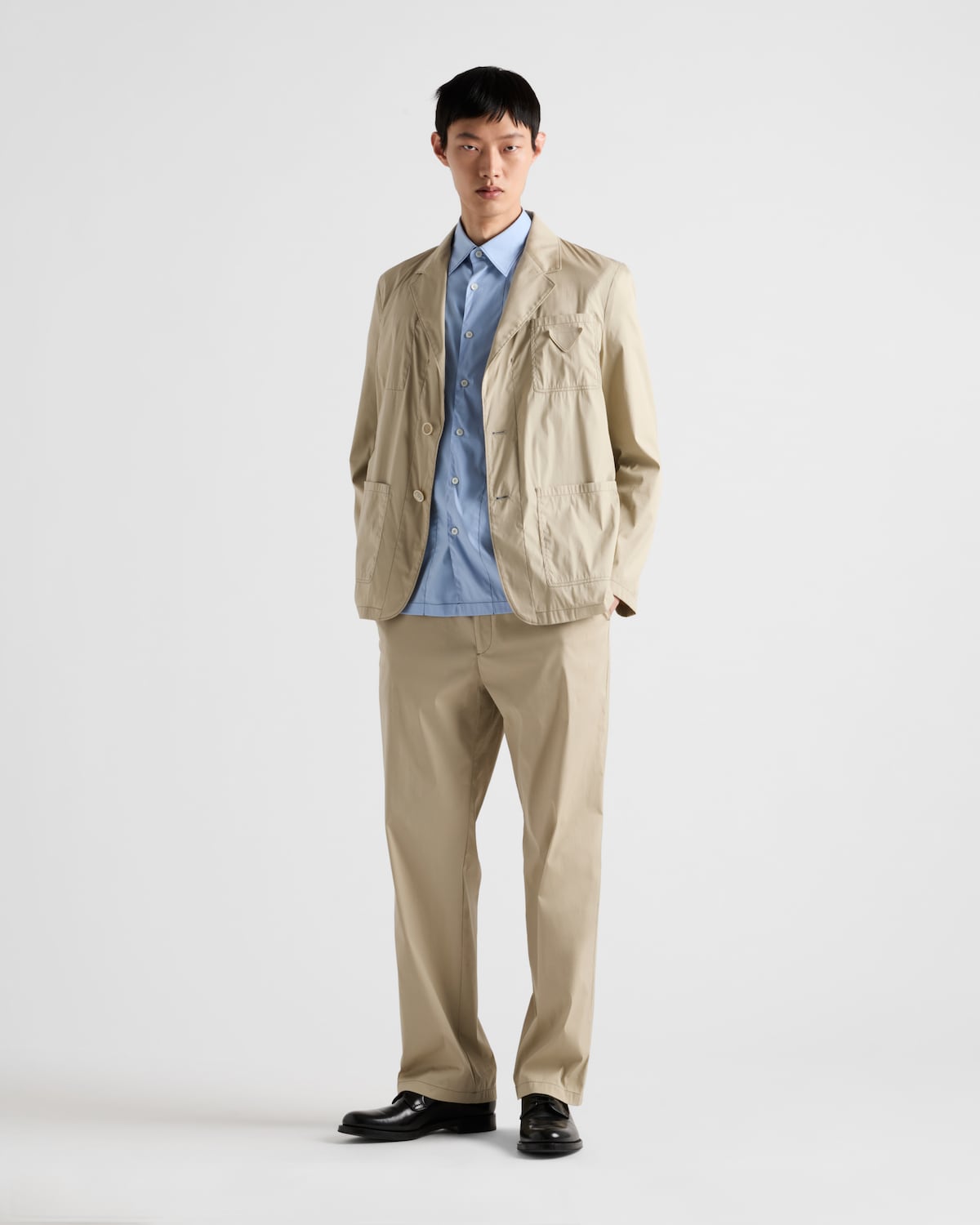 Prada Pantalones de popelín elástico