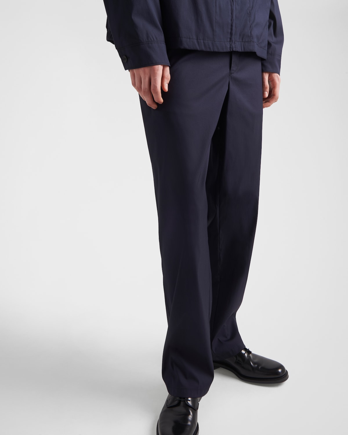 Prada Pantalones De Popelín Elástico