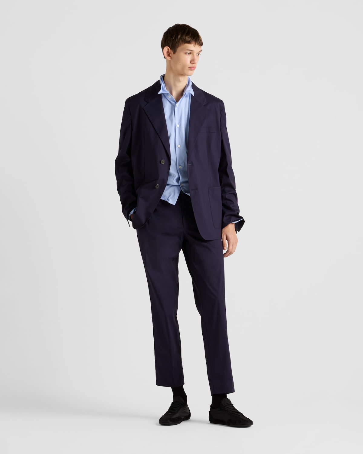 Prada Pantalones de popelín elástico