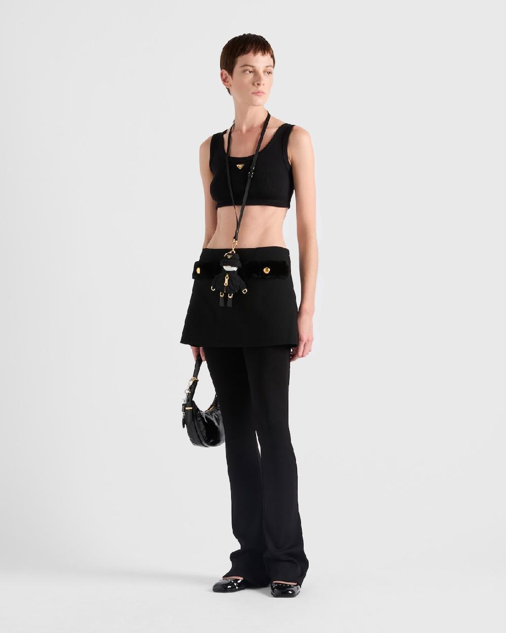 Prada Pantalones de punto acanalado