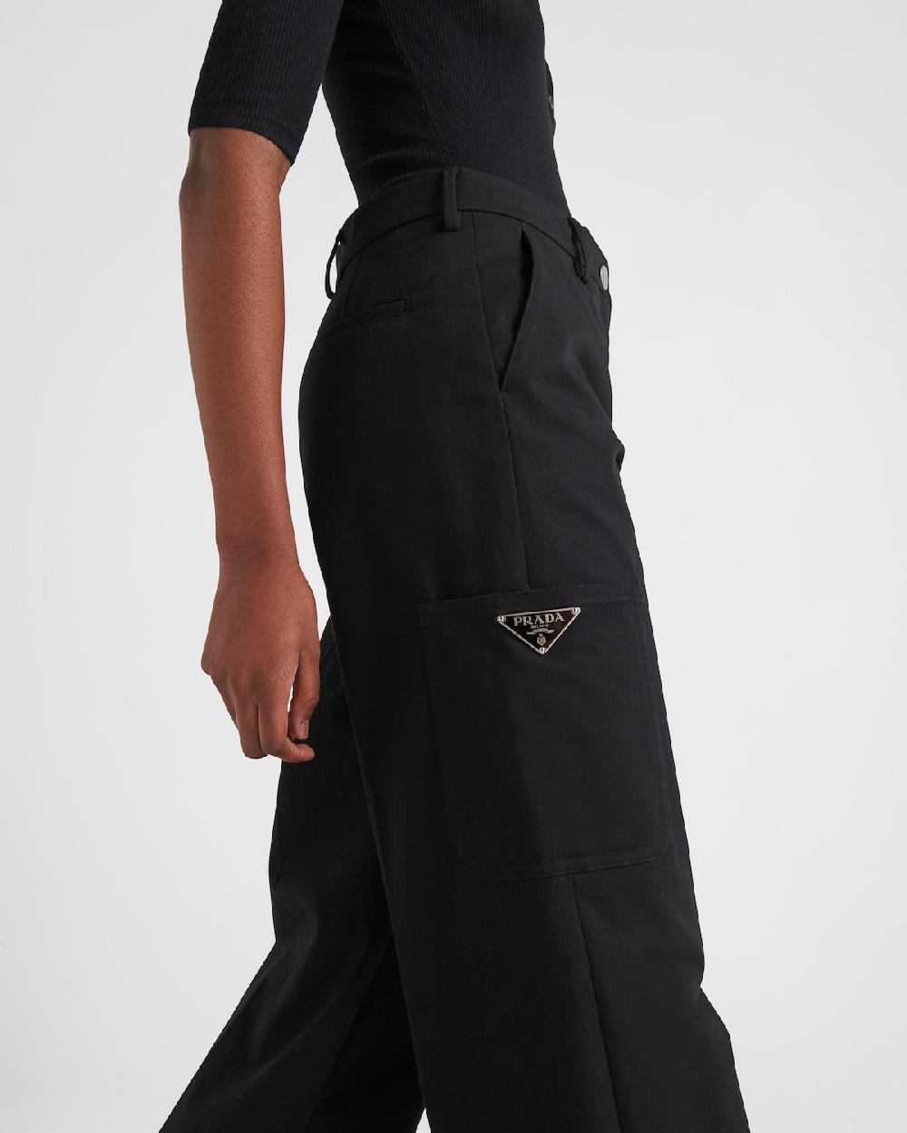 Prada Pantalones De Tejido Gabardina Elástico