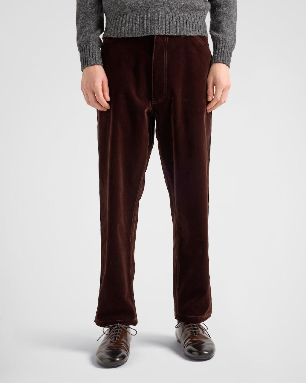 Prada Pantalones De Tejido Vaquero De Terciopelo