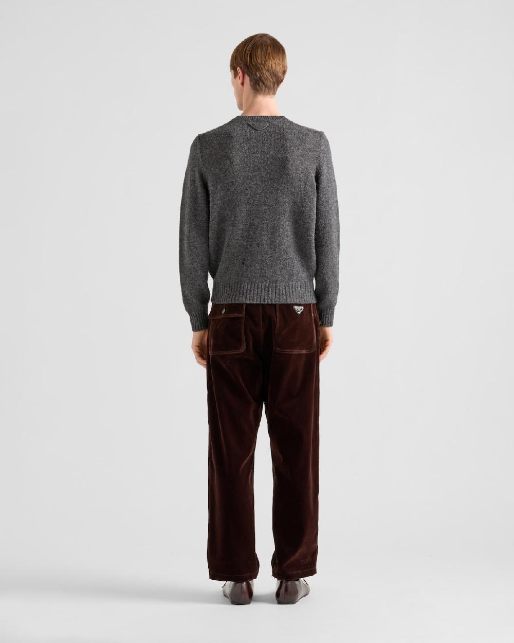 Prada Pantalones De Tejido Vaquero De Terciopelo