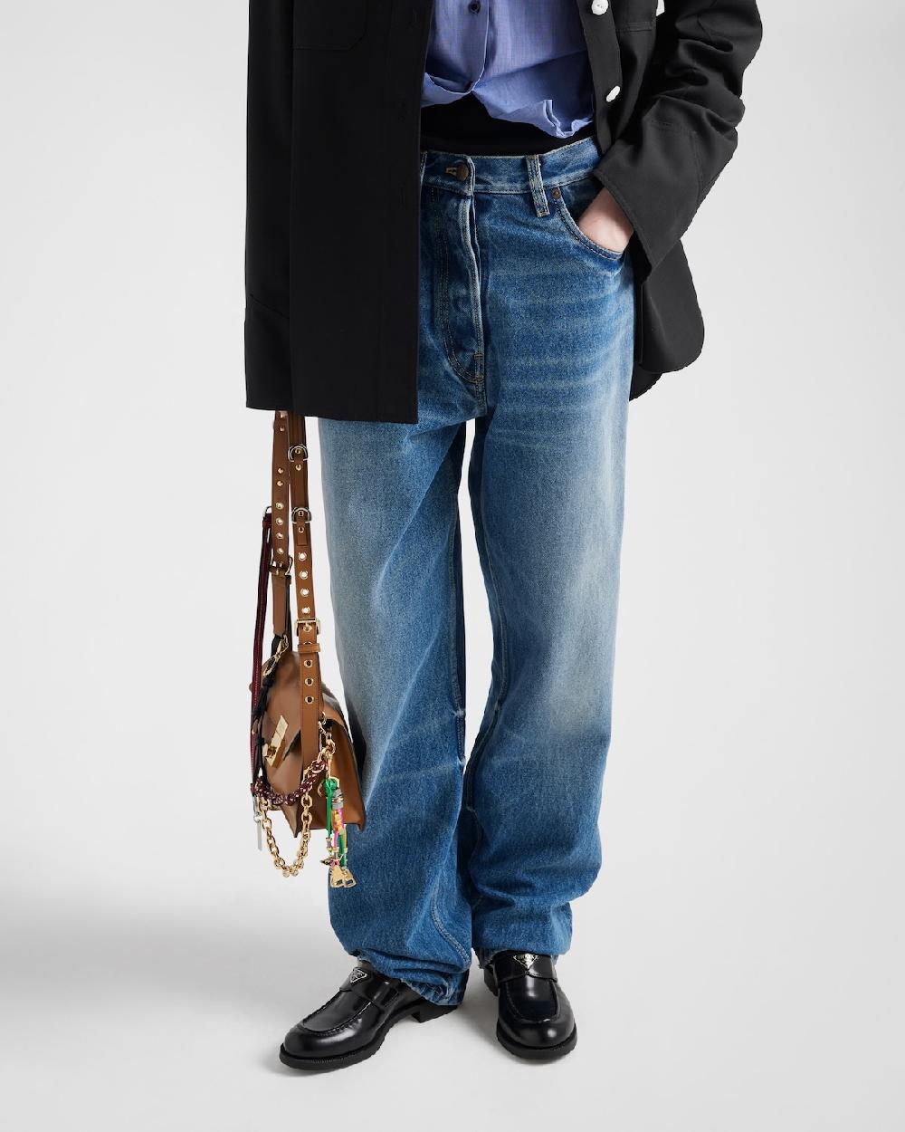 Prada Pantalones Vaqueros Con Pernera Ancha