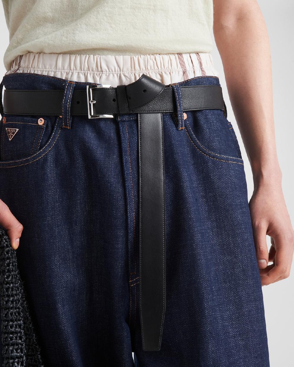 Prada Pantalones Vaqueros Holgados Con Orillo