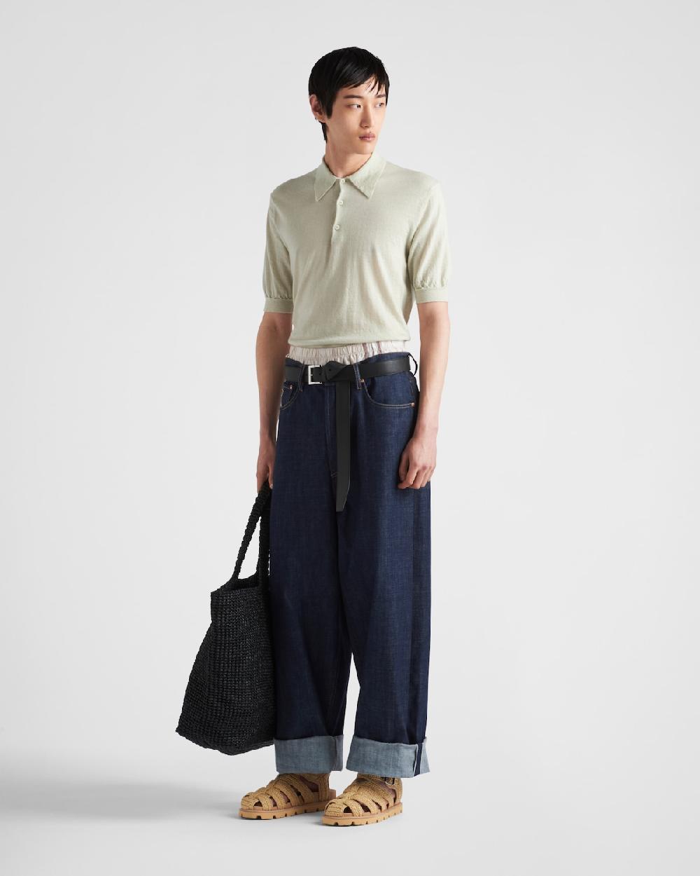 Prada Pantalones vaqueros holgados con orillo