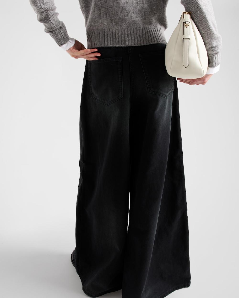 Prada Pantalones Vaqueros Negros