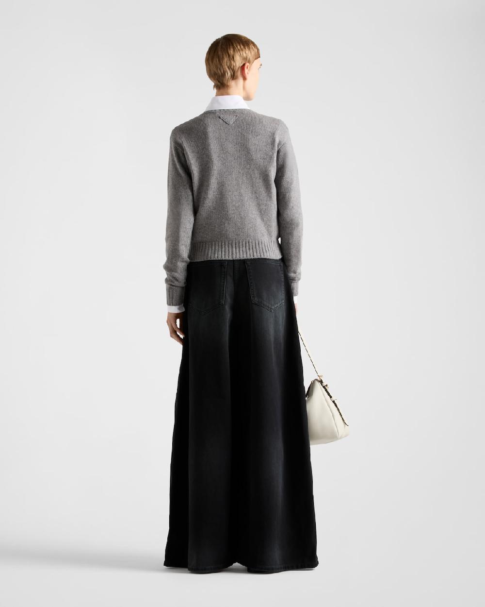 Prada Pantalones Vaqueros Negros