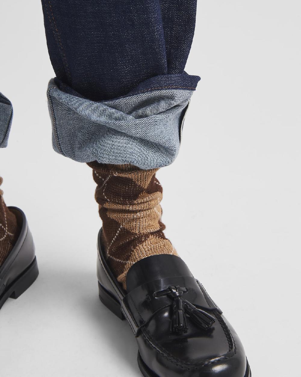 Prada Pantalones Vaqueros Rectos Con Orillo