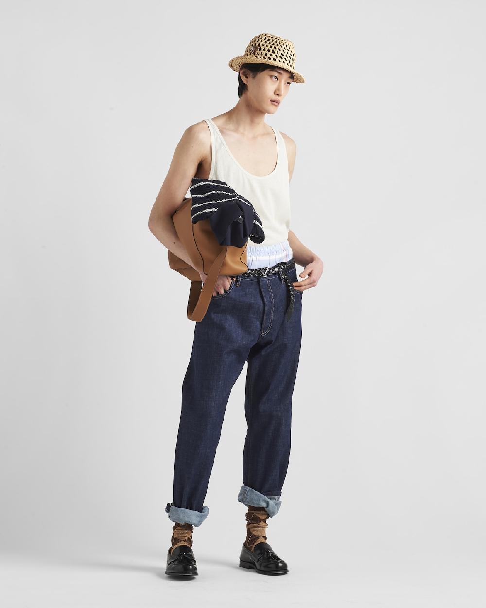 Prada Pantalones vaqueros rectos con orillo