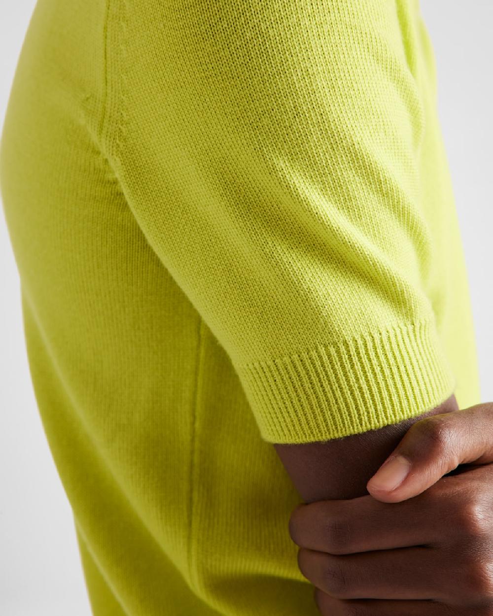 Prada Polo De Lana De Manga Corta