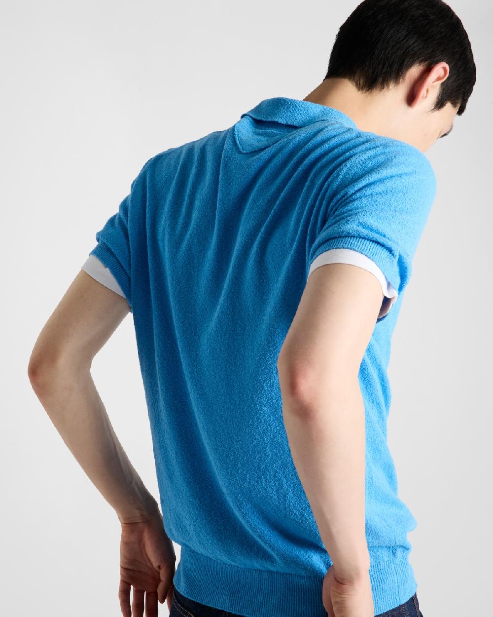 Prada Polo De Manga Corta De Algodón