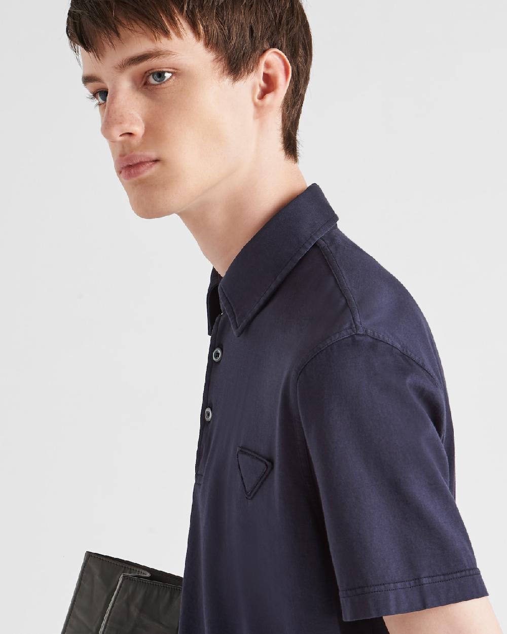 Prada Polo De Manga Corta De Algodón