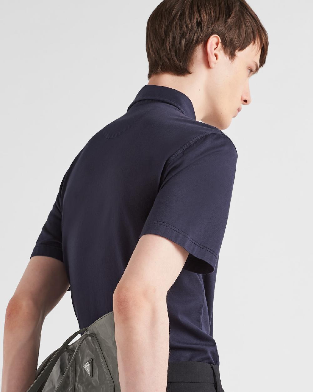 Prada Polo De Manga Corta De Algodón