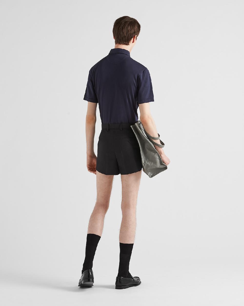 Prada Polo De Manga Corta De Algodón