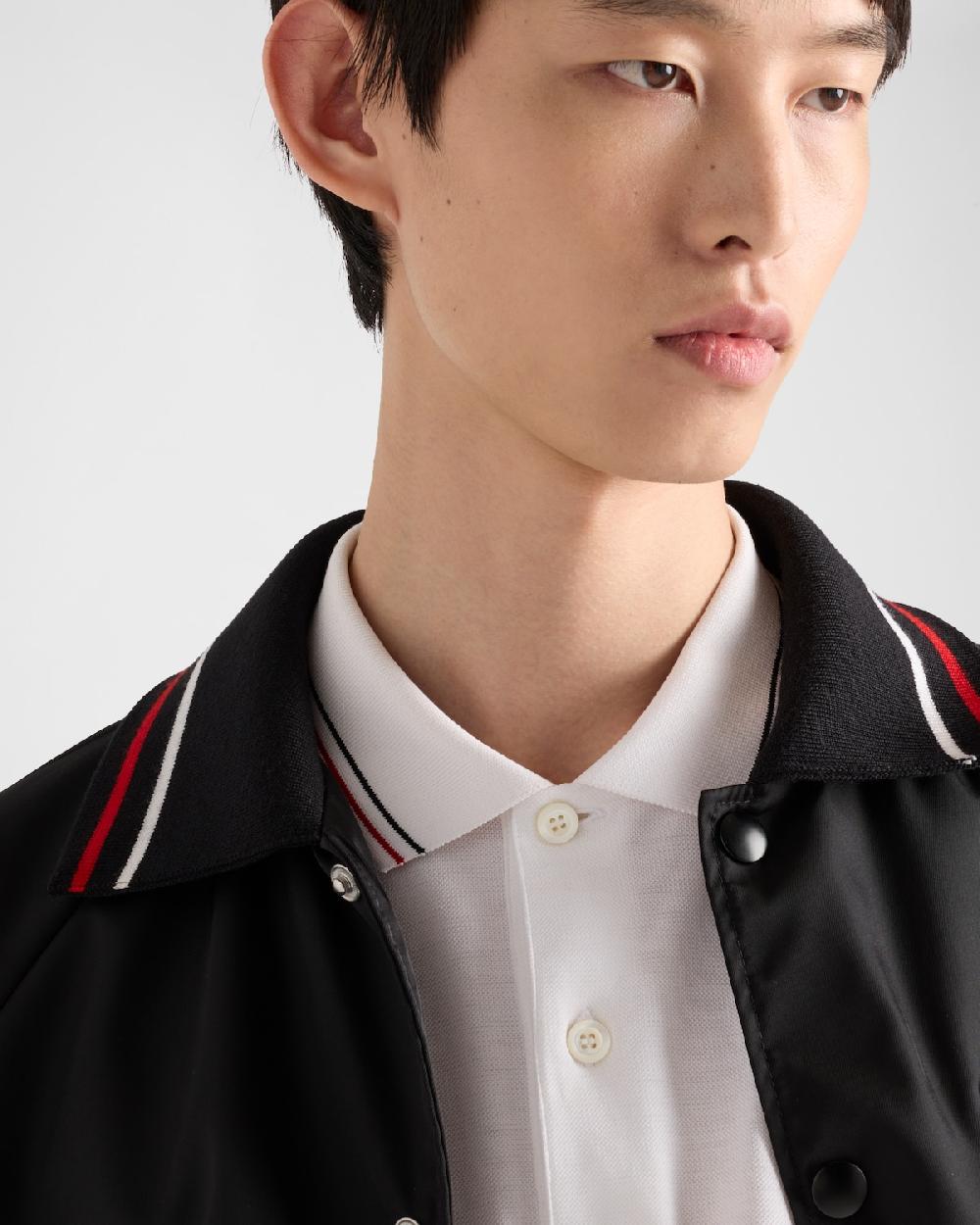 Prada Polo De Manga Corta En Piqué