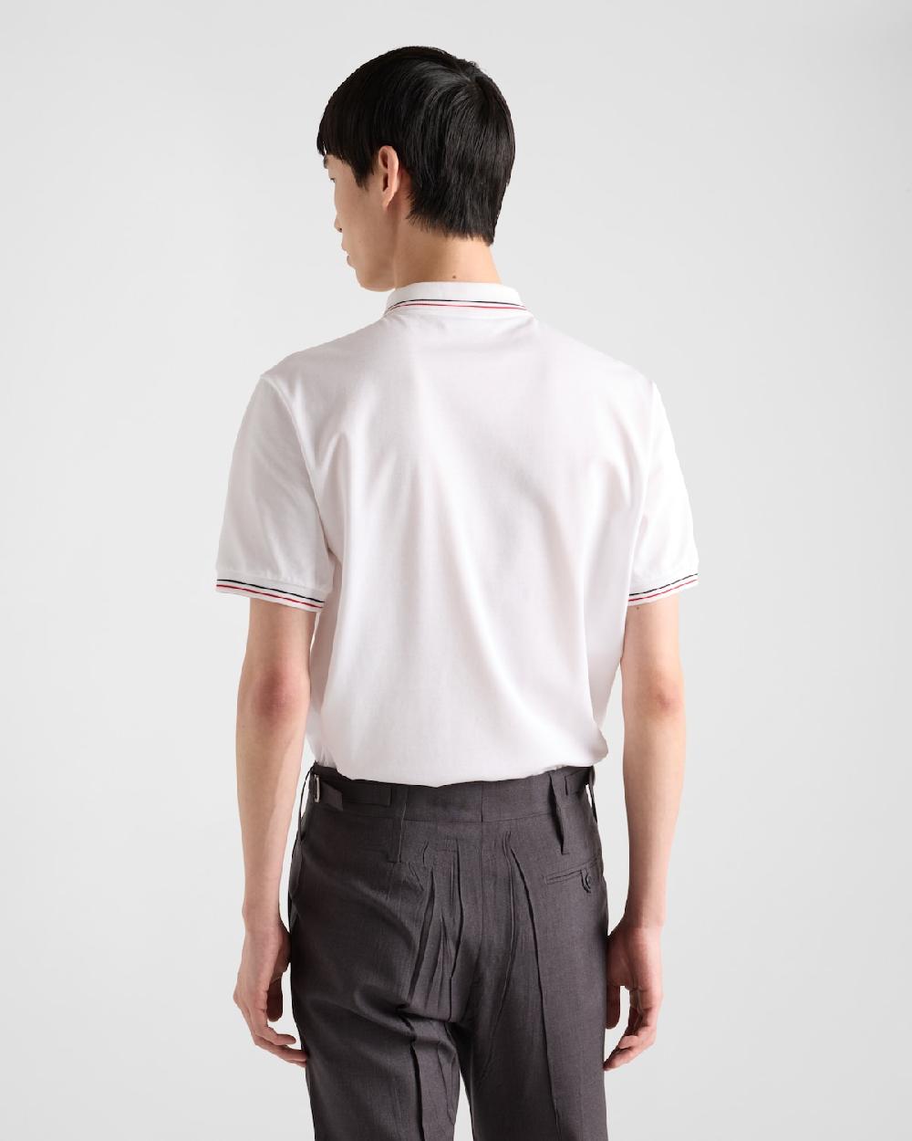 Prada Polo De Manga Corta En Piqué