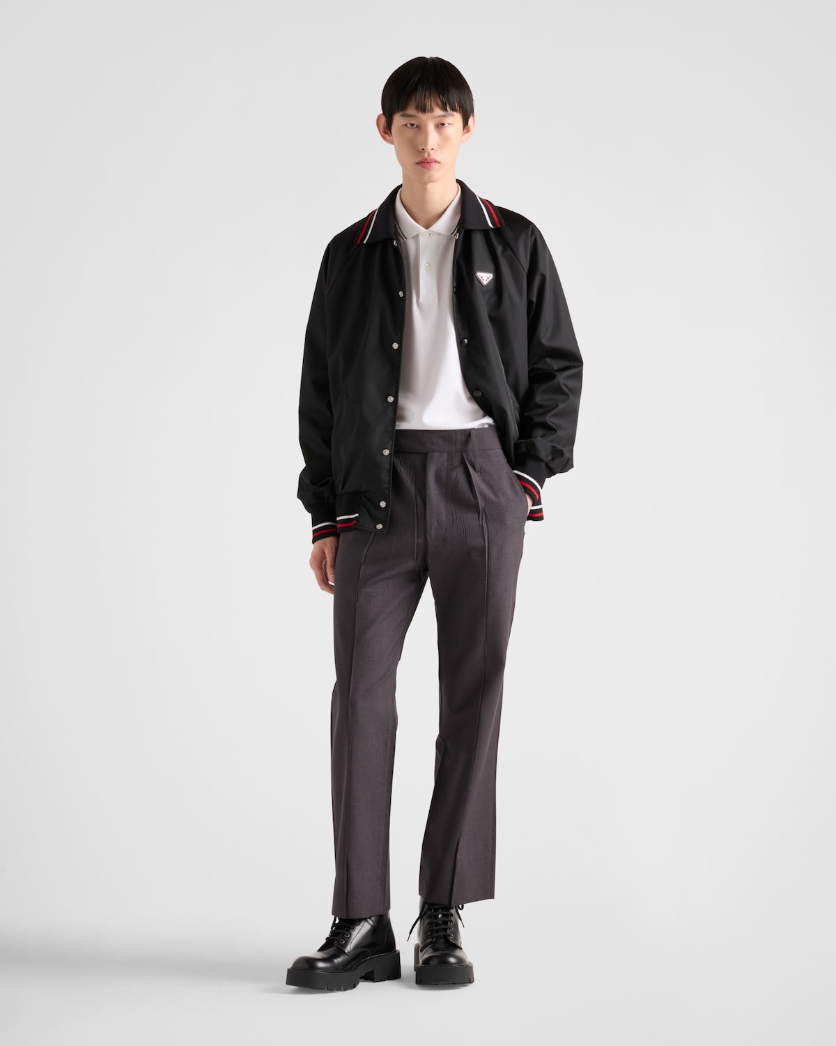 Prada Polo de manga corta en piqué