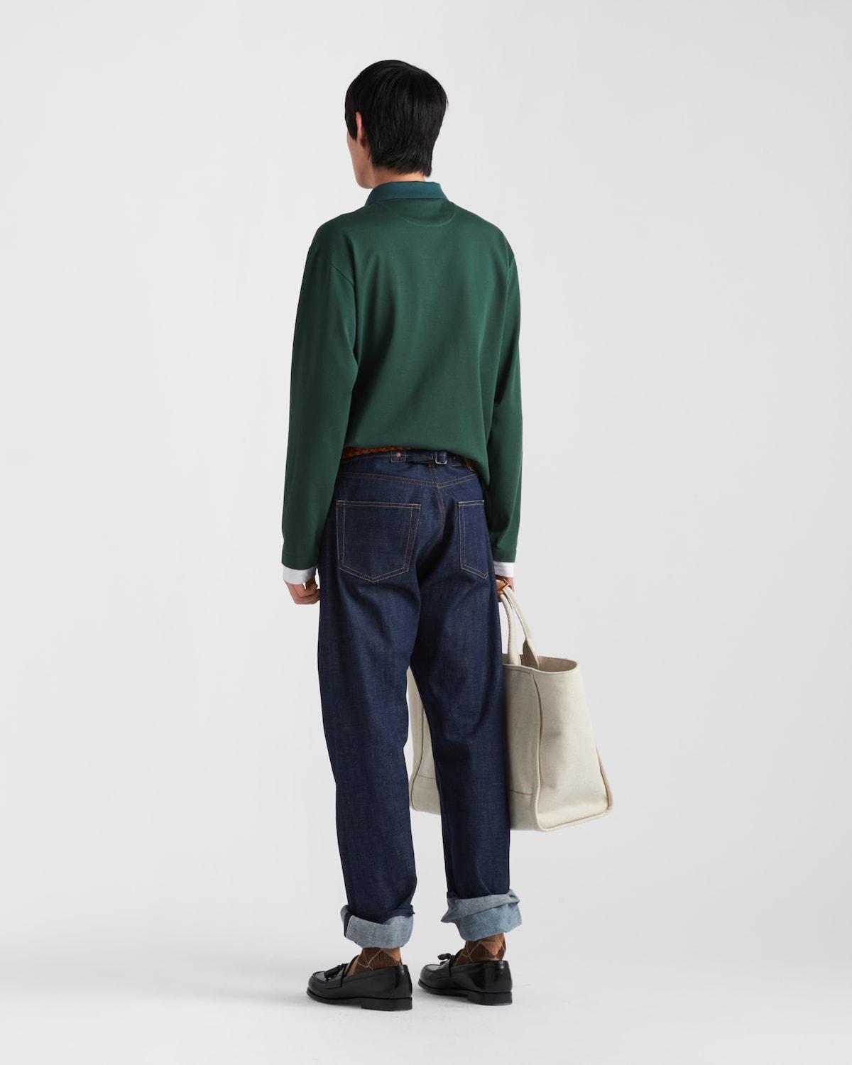 Prada Polo De Manga Larga De Algodón