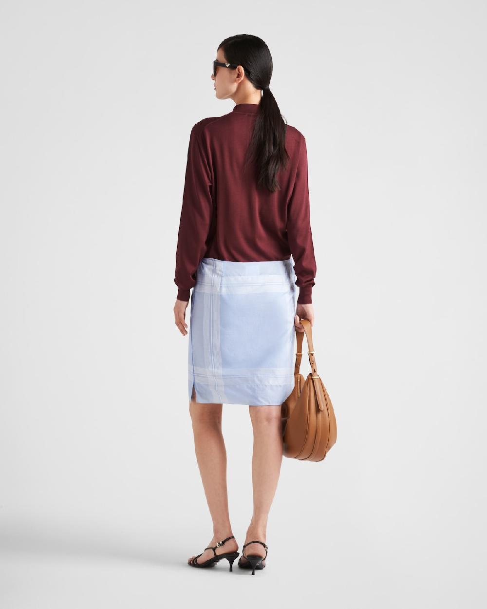 Prada Polo De Manga Larga De Seda