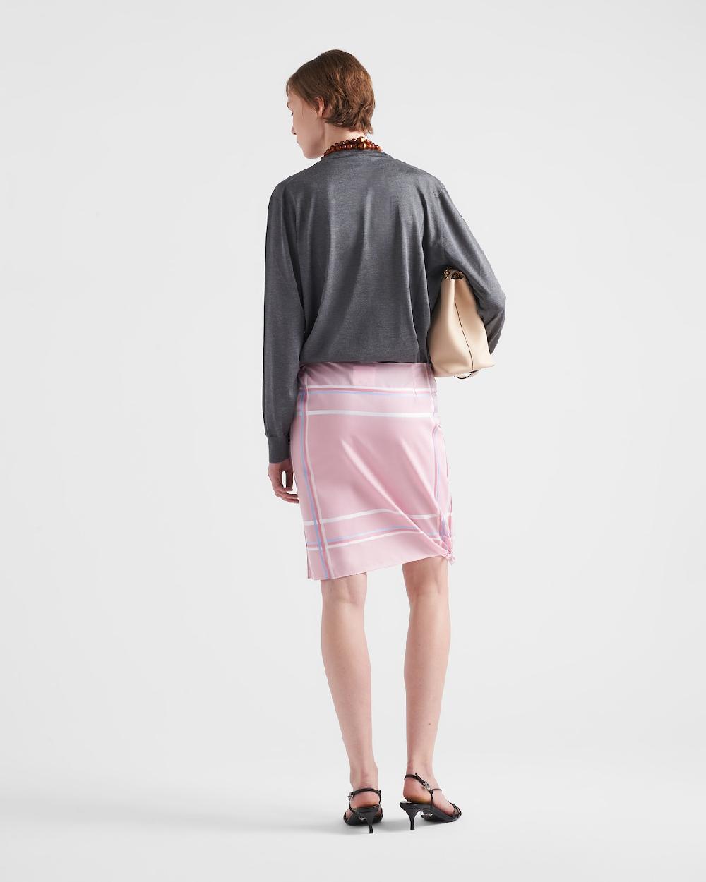 Prada Polo De Manga Larga De Seda