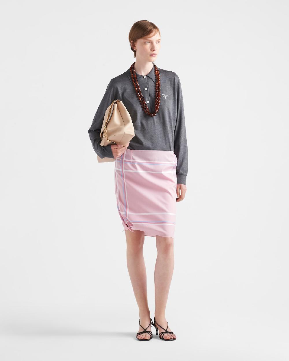 Prada Polo de manga larga de seda