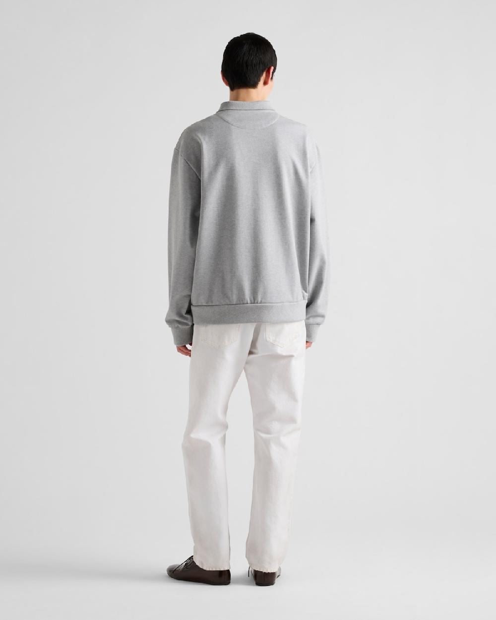 Prada Polo De Manga Larga En Algodón