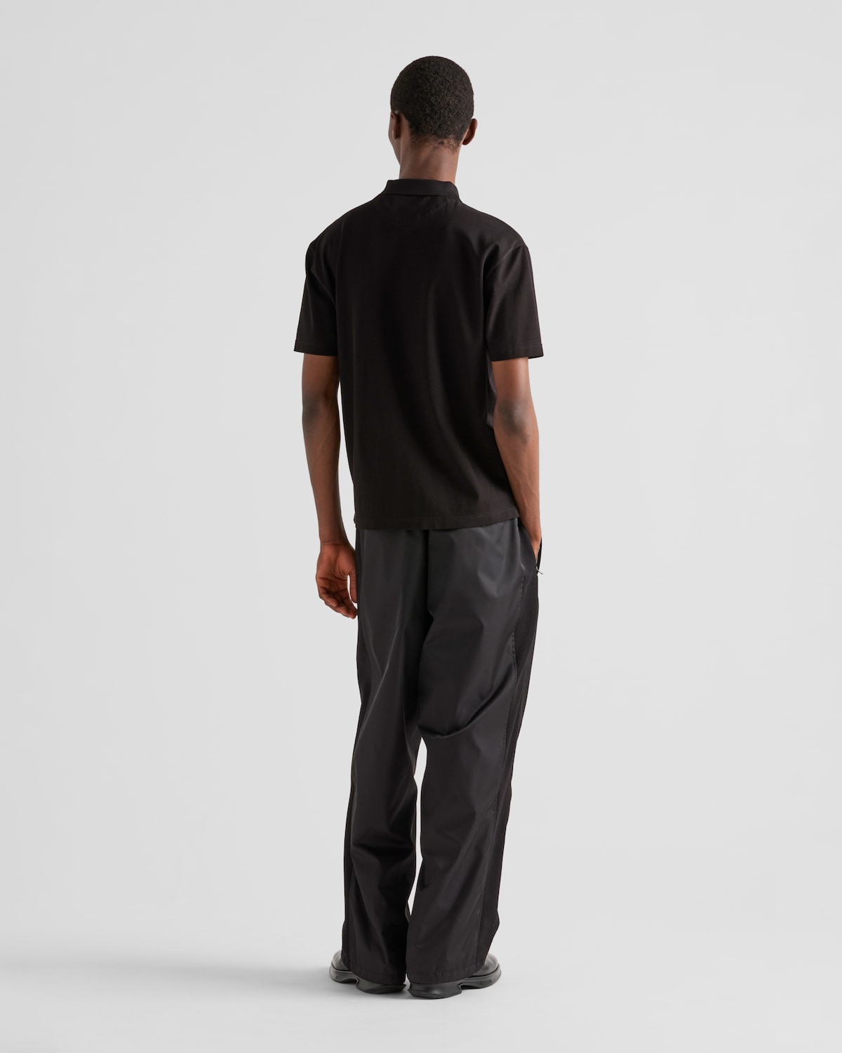 Prada Polo De Piqué Con Detalles De Re-Nylon