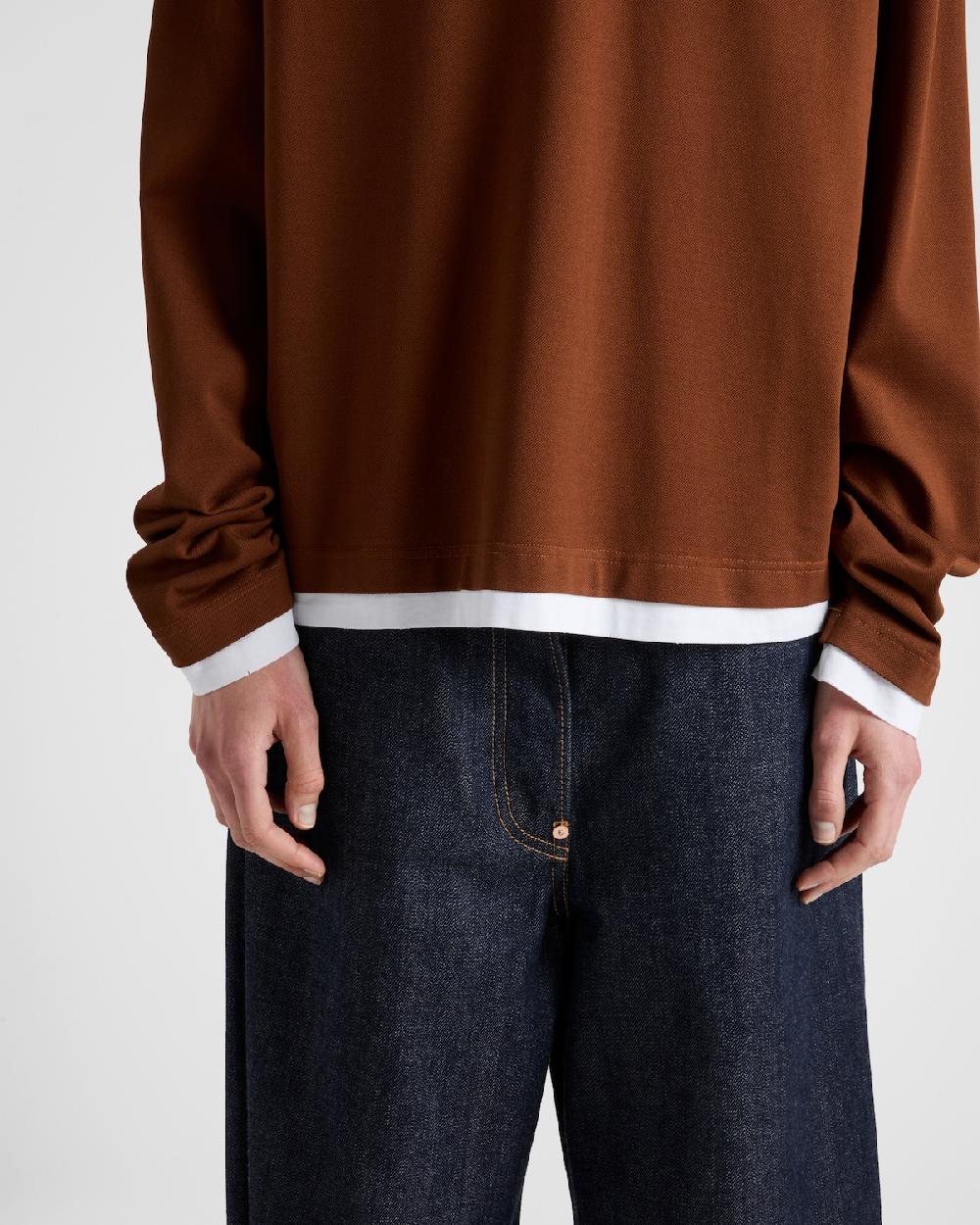 Prada Polo De Piqué Y Punto