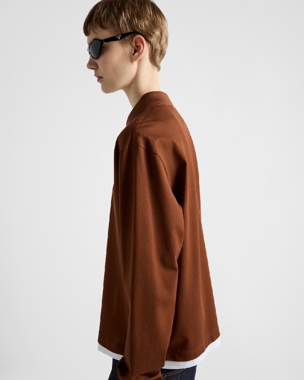 Prada Polo De Piqué Y Punto