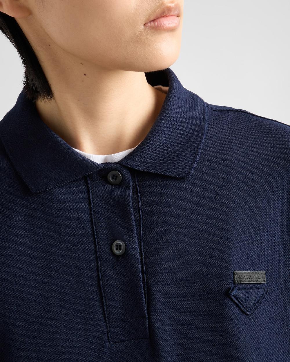 Prada Polo De Piqué Y Punto