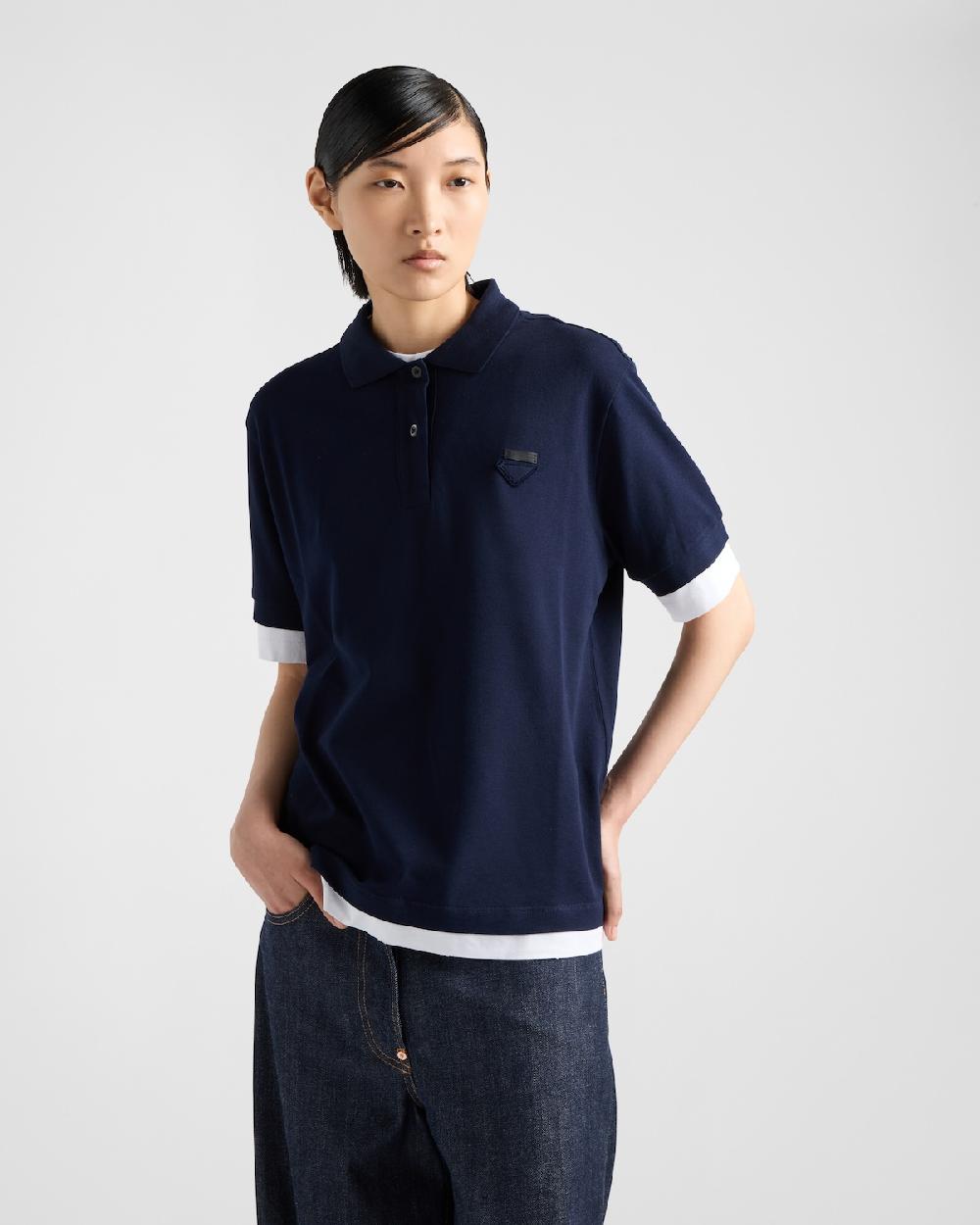 Prada Polo De Piqué Y Punto