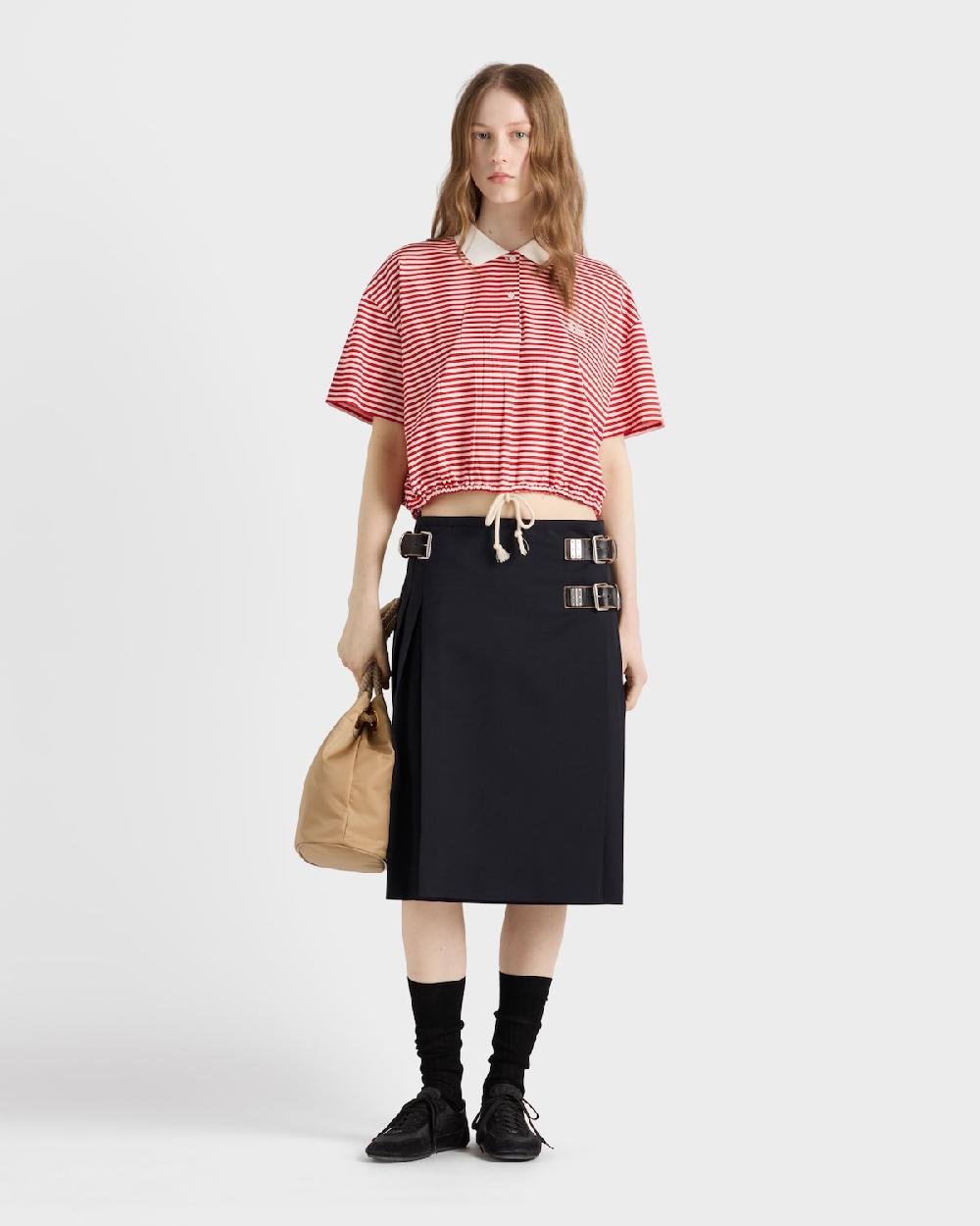 Prada Polo de punto a rayas