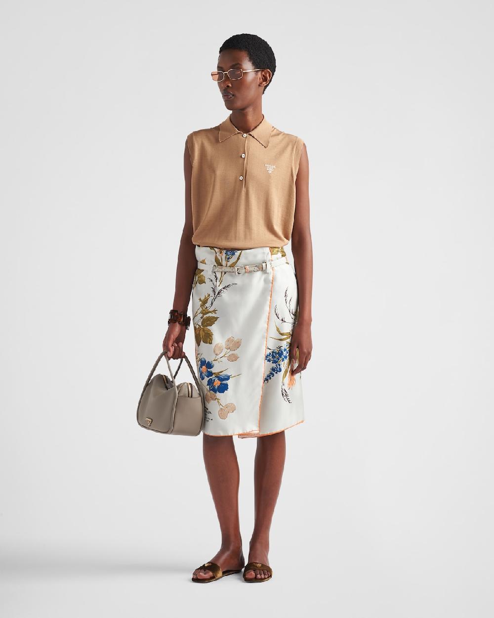 Prada Polo de seda sin mangas