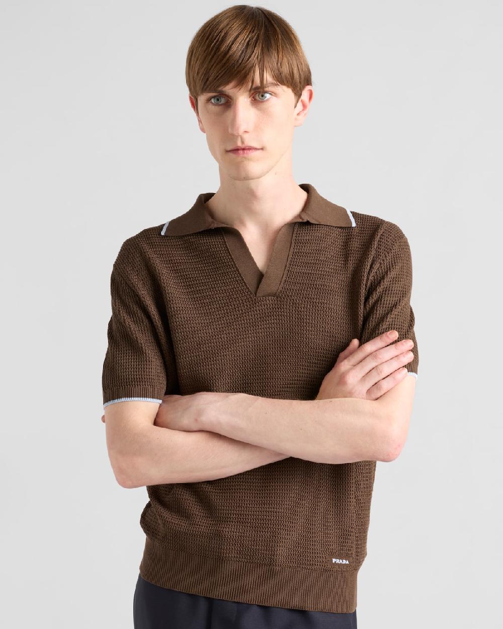 Prada Polo De Seda Y Algodón